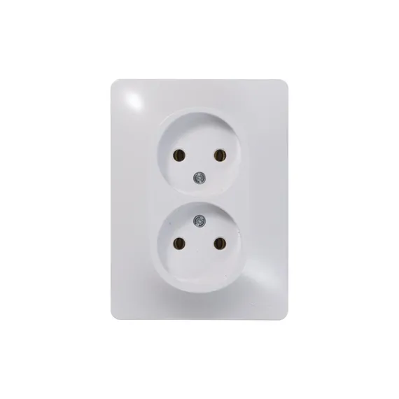 Розетка 2-м СП Glossa 16А IP20 без заземл. бел. SE GSL000120