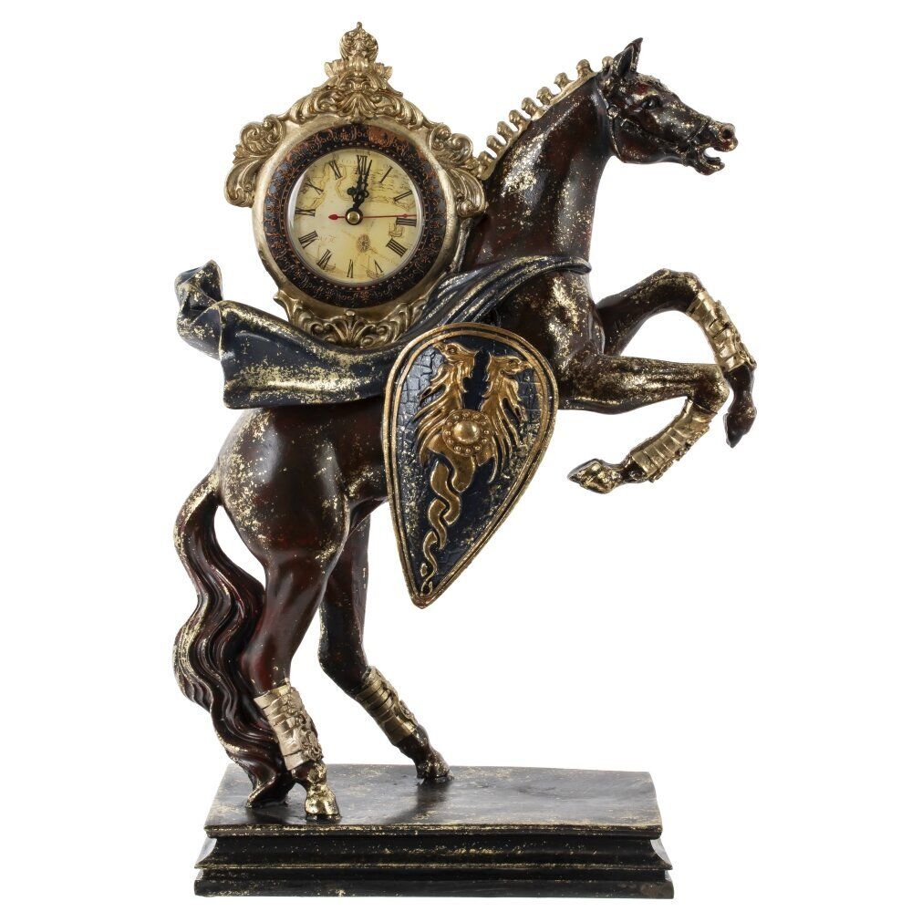 GAEM Фигурка декоративная "Лошадь" с часами D8см, (AAx1 н/п), L31,5 W14 H45,5 см