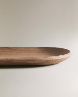 Zara Home Поднос из дерева, цвет бежевый, 23 см