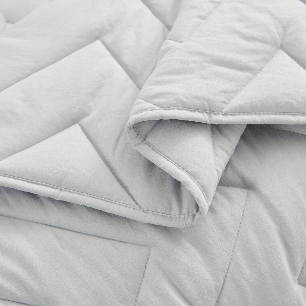 Покрывало 230х250 и 2 наволочки 50х70 Sofi De MarkO Робби серое