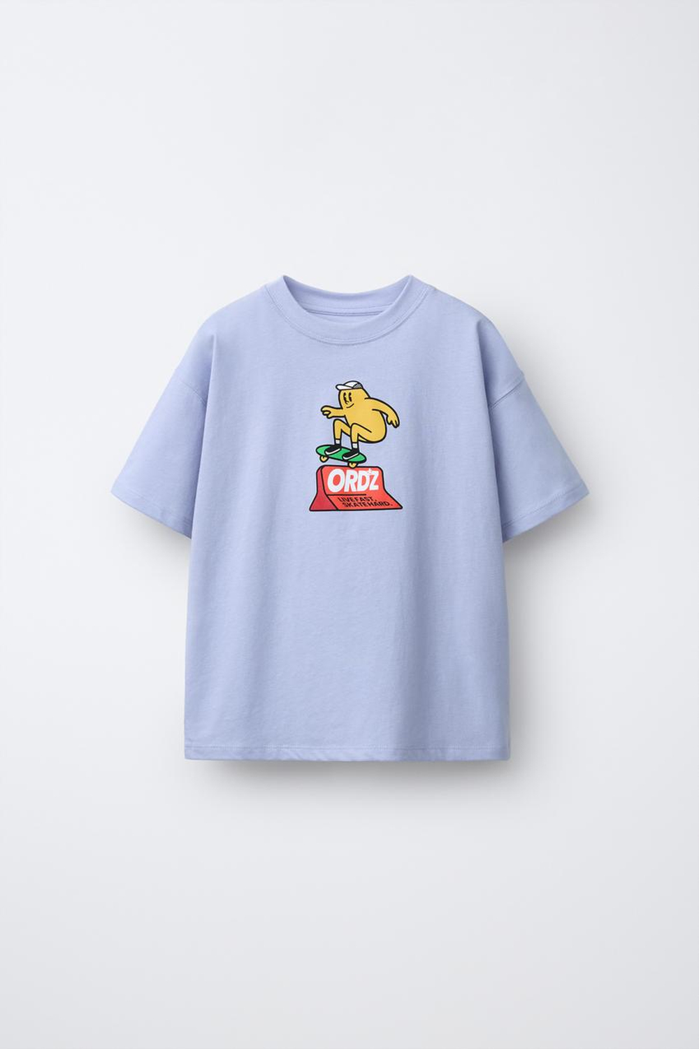 ZARA ФУТБОЛКА С ЛОГОТИПОМ, ГОЛУБОЙ