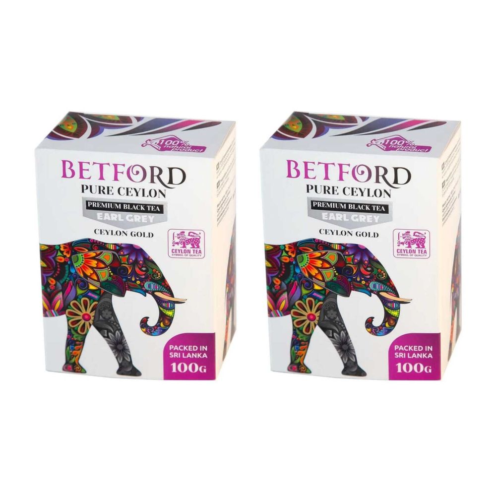 Чай черный с бергамотом Betford Earl Grey РЕКОЕ, 100 г, 2 шт
