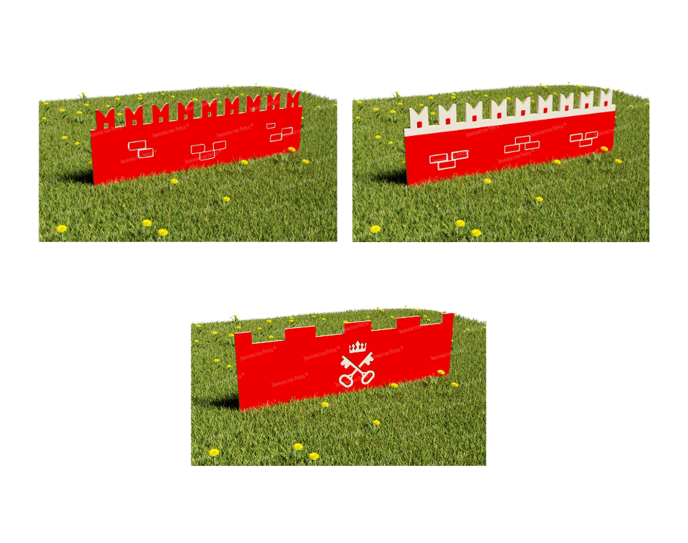 Забор уличный из экопластика Кремлевская стена