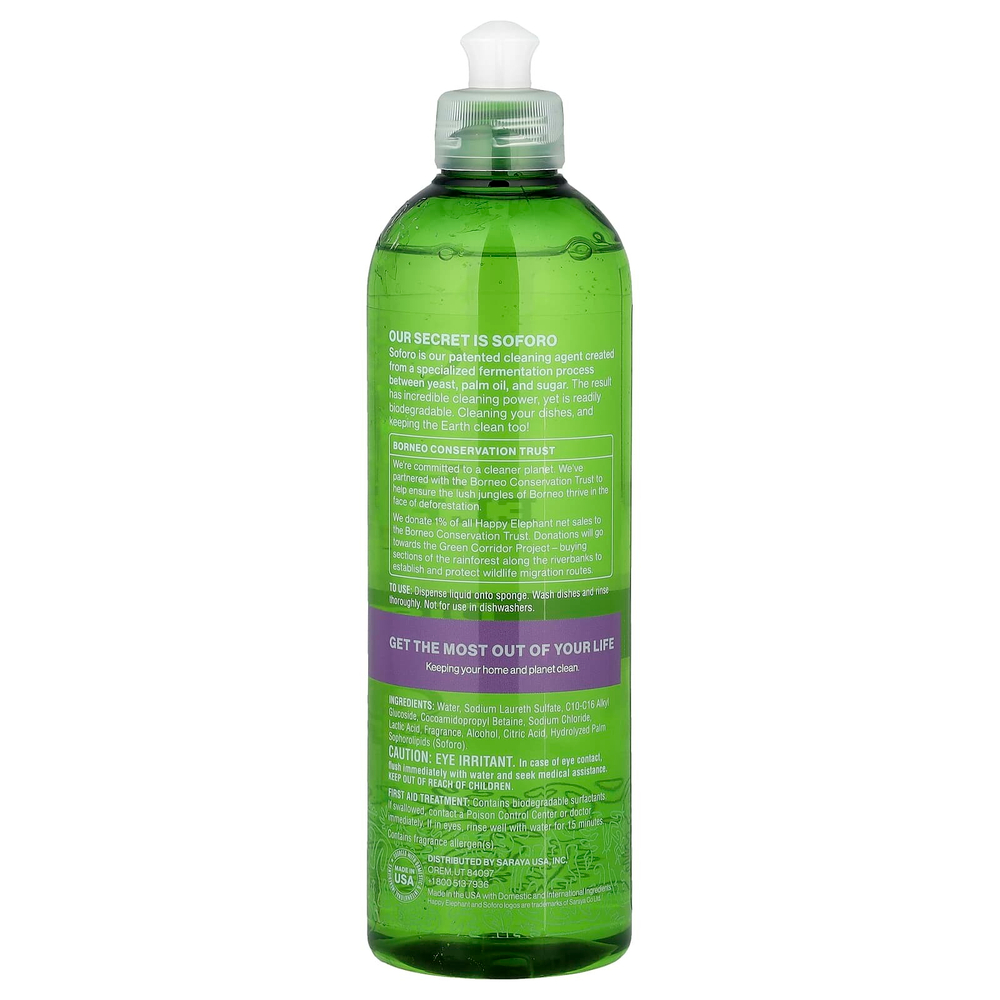 Happy Elephant, средство для мытья посуды, белый чай и инжир, 0,47 л (16 жидк. унций)
