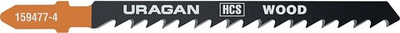 URAGAN T244D, T-хвост., фигурный резHCS, шаг 4 мм, 75 мм, 2 шт, полотна для лобзика (159477-4)