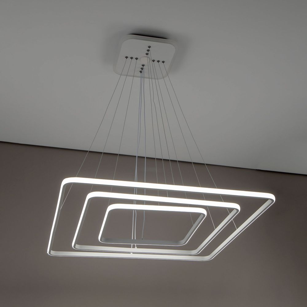 Citilux Неон Смарт CL731AK110E Умная подвесная люстра Белая
