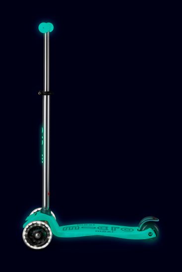 Самокат Maxi Micro Deluxe Glow (светящийся) LED зеленый мармелад