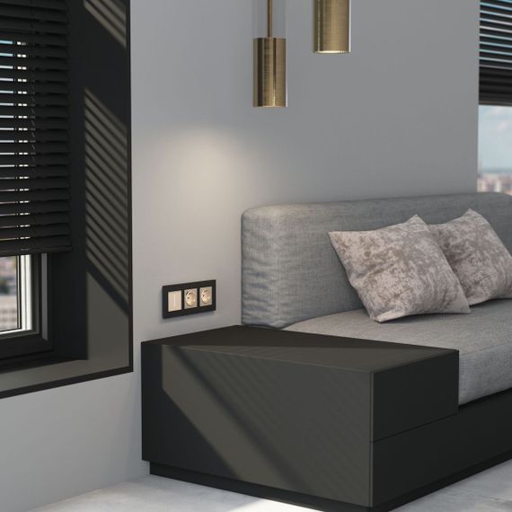 Рамка Werkel AluMax на 3 поста черный алюминий W0033508 4690389204074