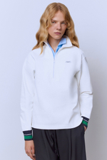 Поло на молнии с длинным рукавом