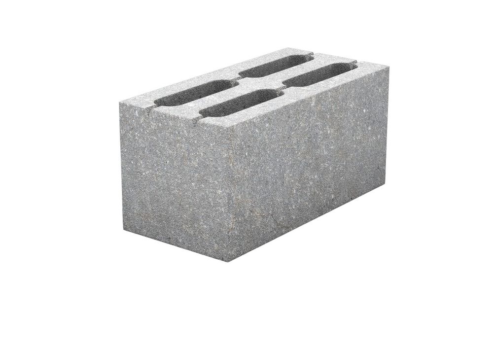 Блок пескоцементный стеновой 4-пустотный 390х190х188