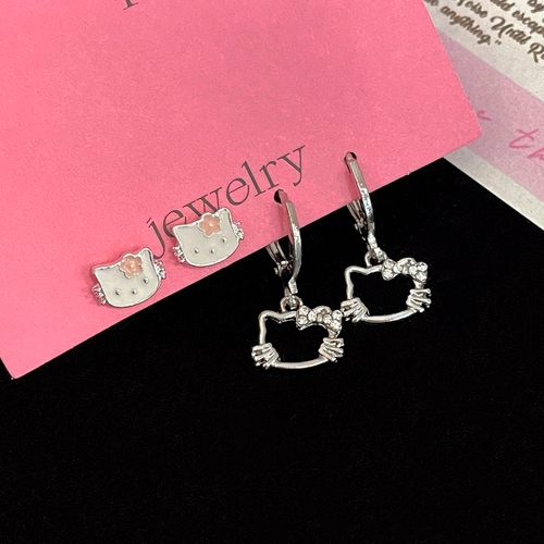 Серьги "Silver Kitty"
