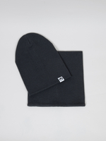 Комплект трикотажный шапка и снуд "Дымчатый"