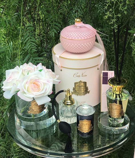 Букет из 5 светло-розовых роз в прозрачной вазе, Cote Noire