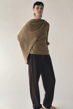 ZARA СВИТЕР С КАПЮШОНОМ И ШАРФОМ, МЯГКИЙ КАШТАНОВЫЙ