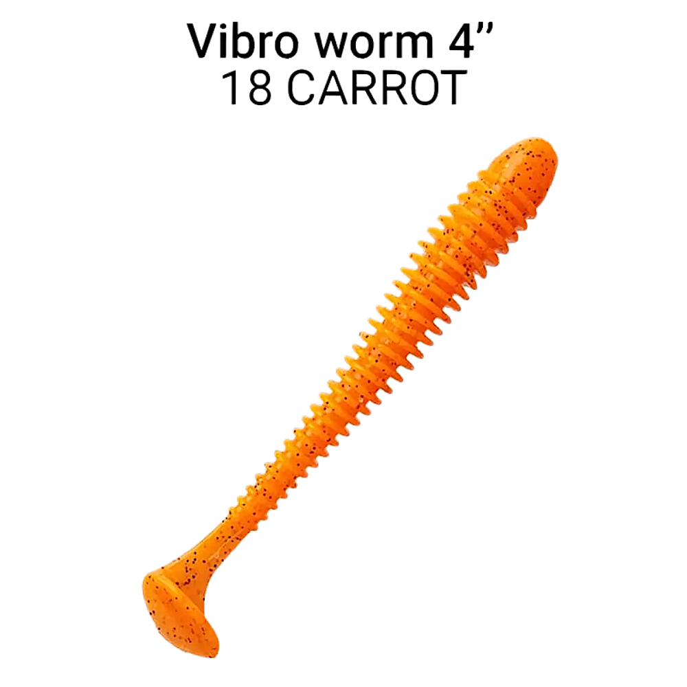 Мягкая приманка Crazy Fish Vibro Worm 4'' 10см 5шт 75-100 -