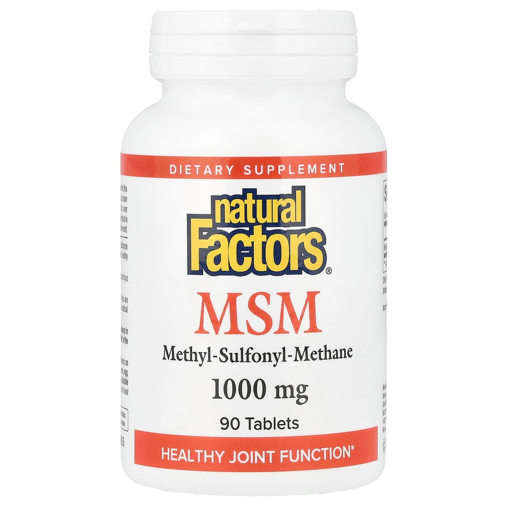 Natural Factors, МСМ, 1000 мг, 90 таблеток