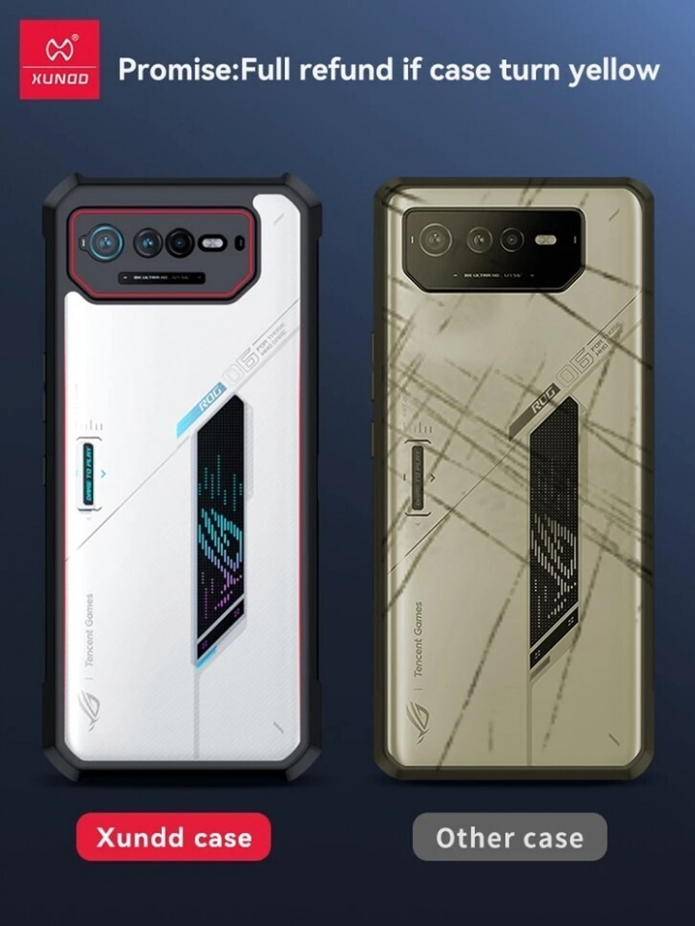 Чехол на Asus Rog Phone 6 / 6 Pro (Асус Рог Фон 6 про) противоударный с усиленными углами