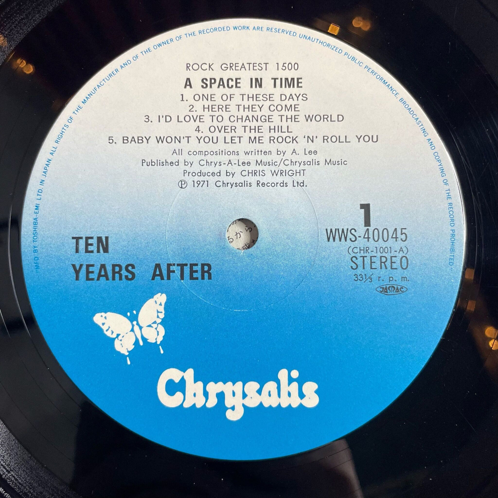 Винтажная виниловая пластинка LP Ten Years After A Space In Time (Japan 1975) (No Obi)
