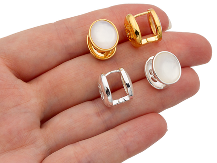 Серьги "Secret rose" , с перламутром