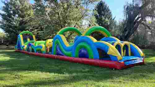 Коммерческая надувная полоса препятствий «Лазурная волна», 18×3×3 м