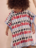 Пончо махровое пляжное для мальчика Next AG2-969, Голубой, Красный