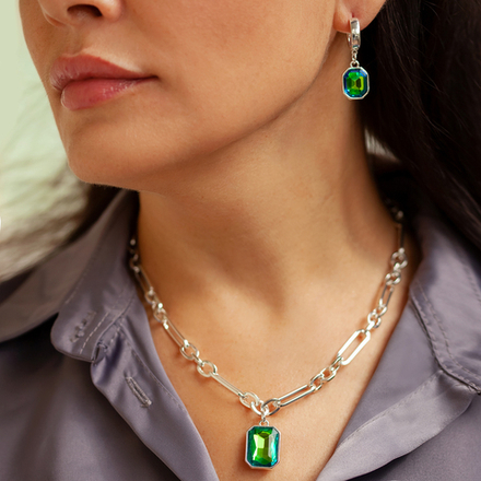 Колье Fiore Luna Virtual Green LN6093 S