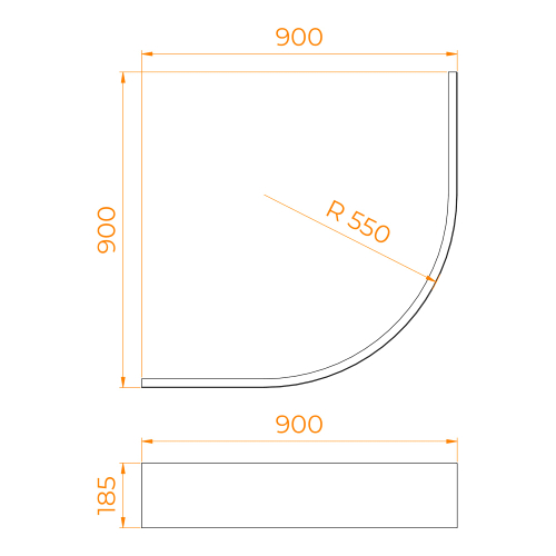 Экран для поддона RGW NP/STYLE (900x900)