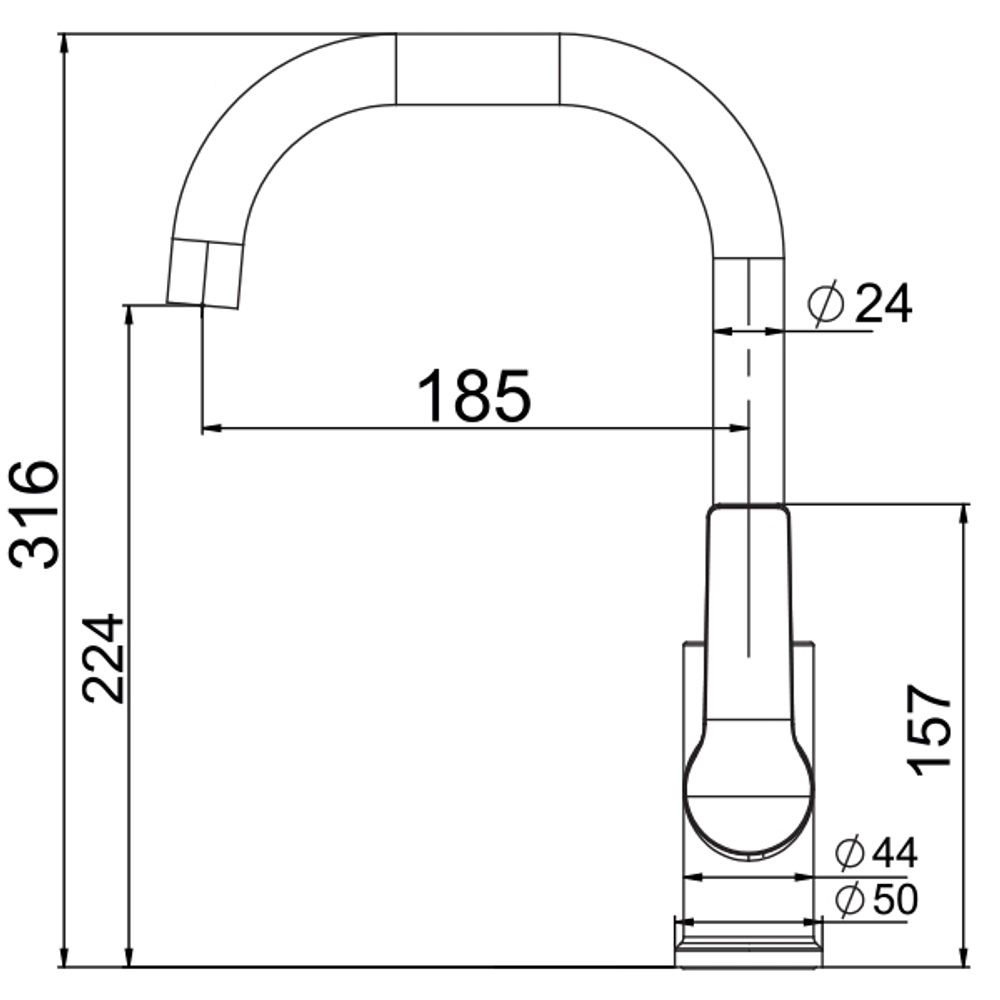 Смеситель для кухни LAPARET NOBIA N3063702LPT