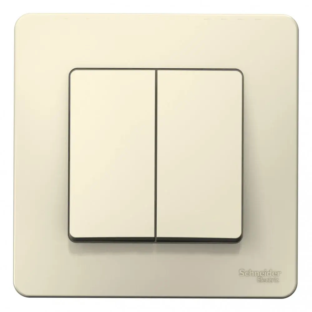 BLANCA С/У 2-клавишный ВЫКЛЮЧАТЕЛЬ (сх.5), 10А, 250В, МОЛОЧНЫЙ