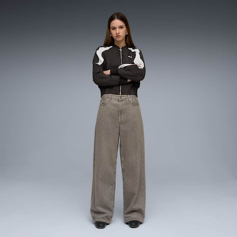 PUMA Женские кроссовки Speedcat Wedge, черный/коричневый