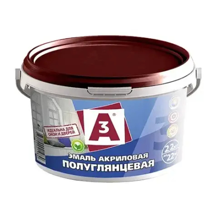 A3  Эмаль акриловая универсальная  Белая полуглянцевая 2,2кг (ИжСинтез)