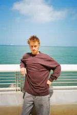 Лонгслив Magamaev heavy brown/wash коричневый