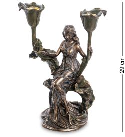 Veronese WS-971 Статуэтка-подсвечник «Девушка с цветами»