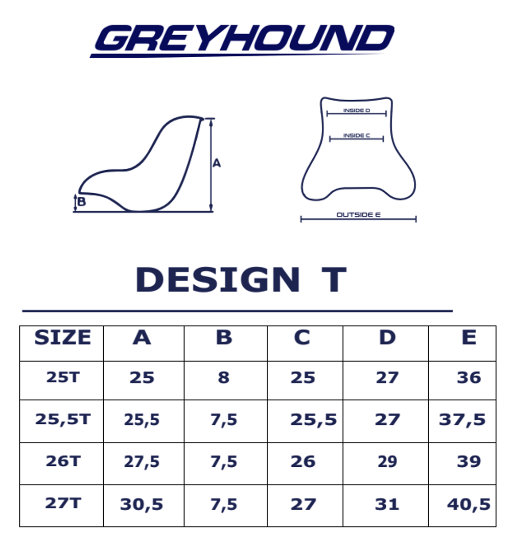 Сиденье Greyhound Viper T 25см
