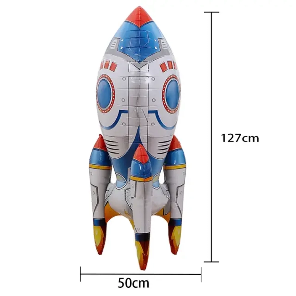 Фольгированный шар-фигура «Ракета синяя» AIR 127 см