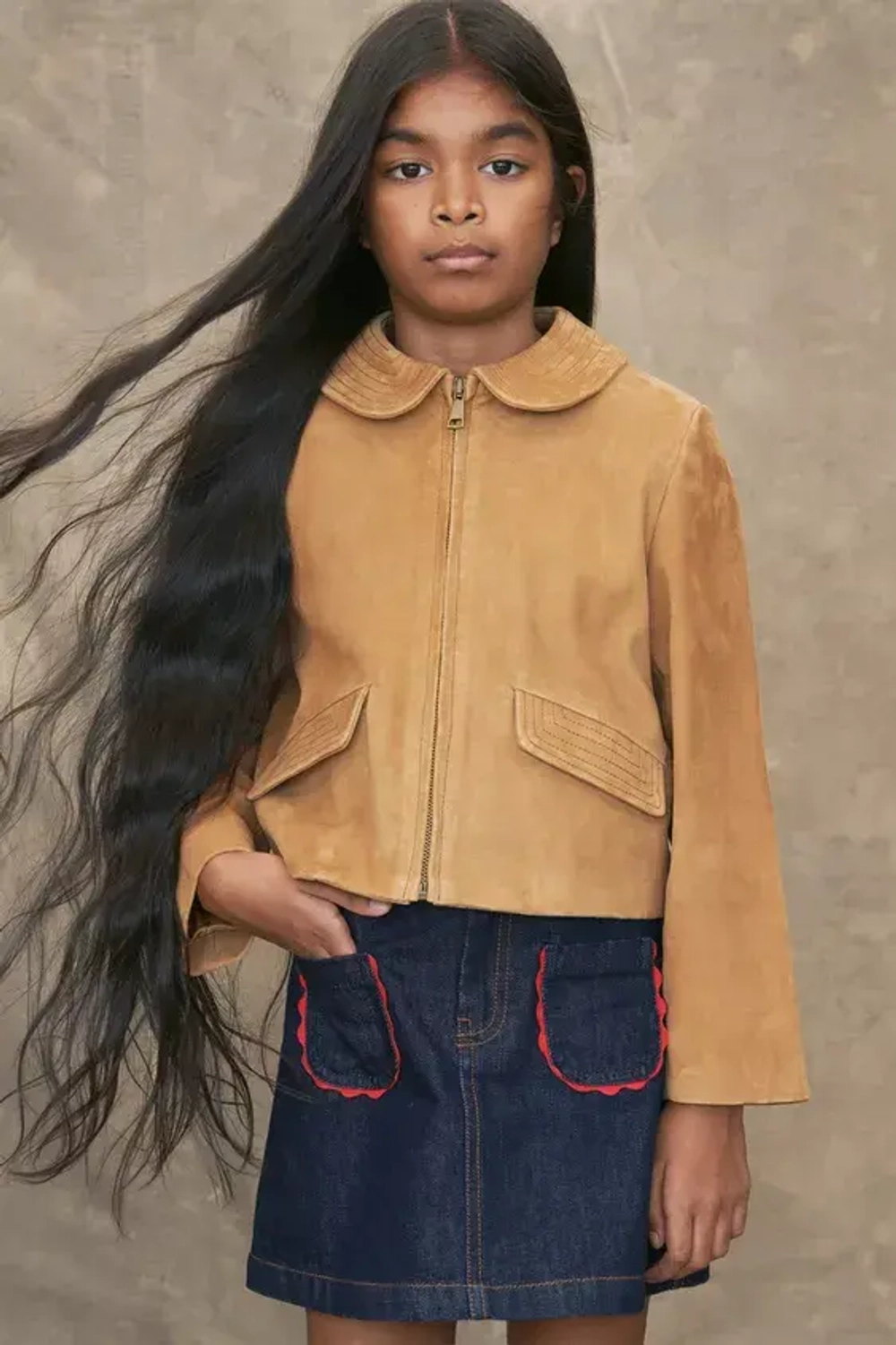 ZARA ЗАМШЕВАЯ КУРТКА - LIMITED EDITION, КОРИЧНЕВЫЙ