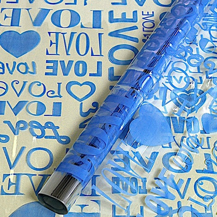 Пленка прозрачная "LOVE" (10м)