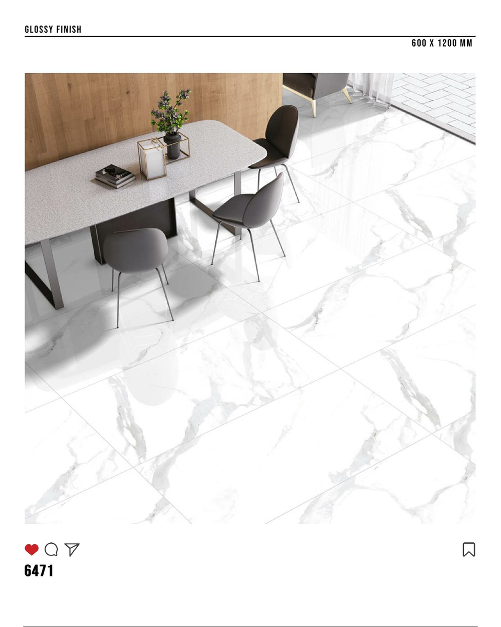 Керамогранит glossy №6, 60х120, 6471