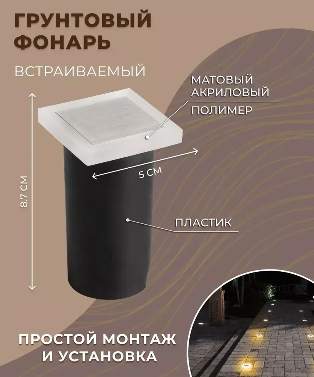 Светильник LED для подсветки ступеней LN011 встраиваемый 1W 3000K, IP67, белый матовый/хром Feron