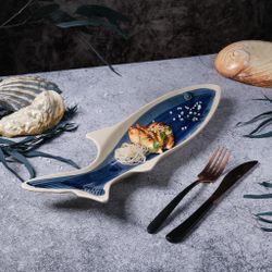 Блюдо овальное 42*13,3 см h4,5 см Рыба Fish   P.L. [1]