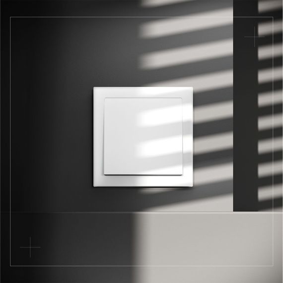 Перекрестный переключатель встраиваемый Voltum S70 одноклавишный 10А, (белый матовый) VLS010502