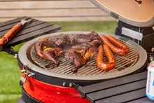 Керамический гриль Kamado Joe Konnected Joe, 46 см (красный), с ножками и столиками