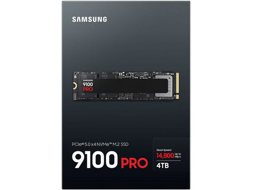 SSD накопитель Samsung 9100 PRO 4ТБ, M.2 2280, PCIe 5.0 x4, NVMe [MZ-VAP4T0BW]