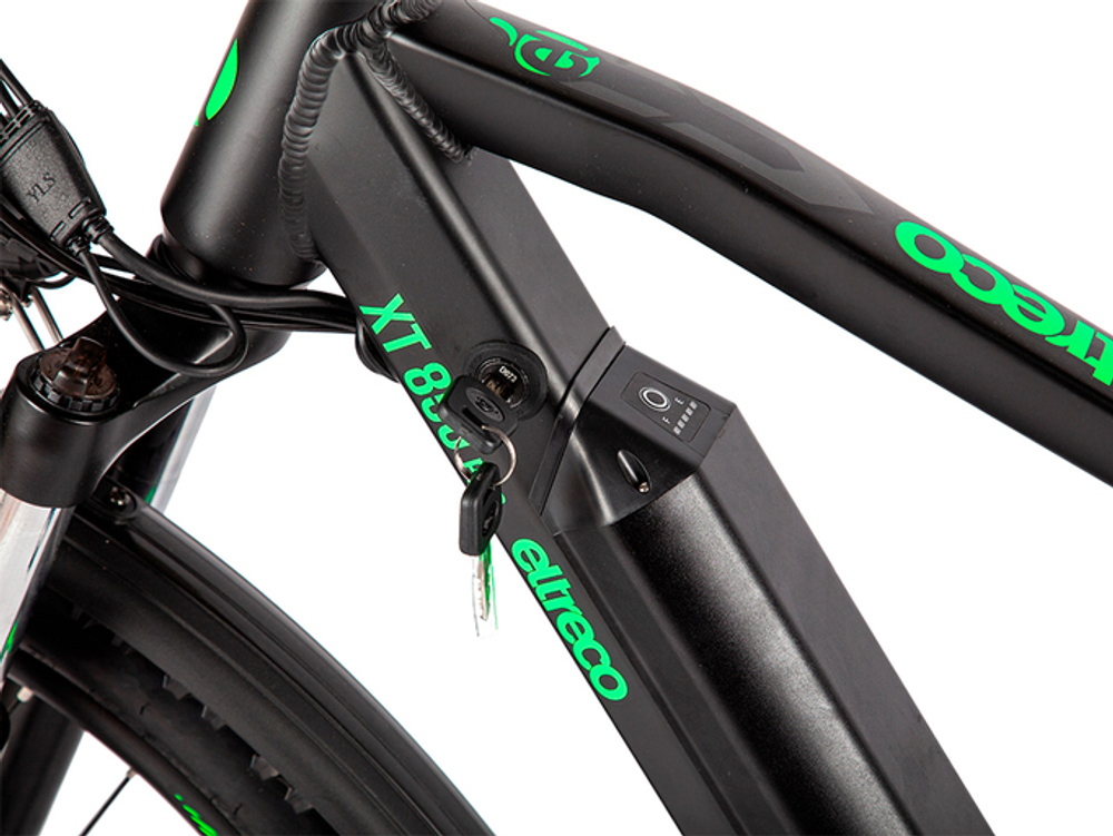 Электровелосипед Eltreco XT 850 Pro (черно-зеленый)