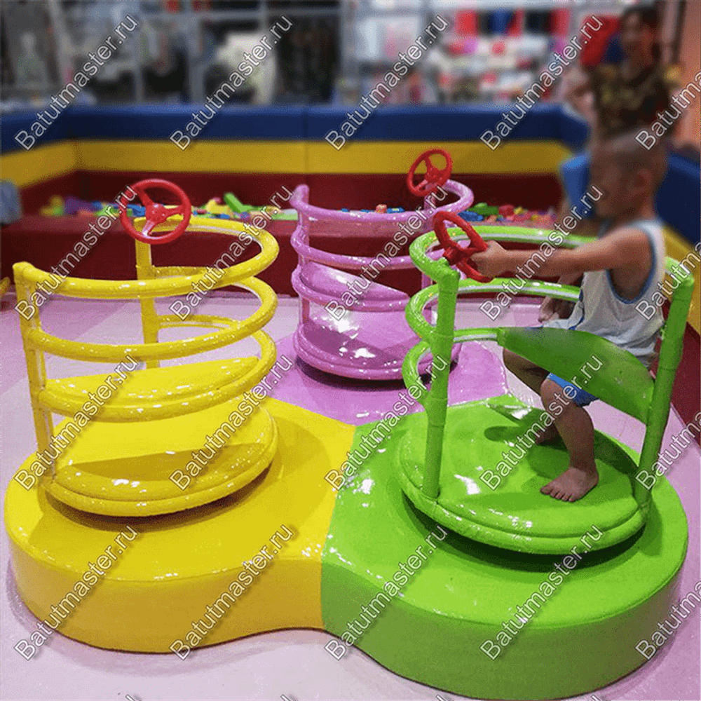 Электрическая карусель детская 4KIDS "Яркое приключение"