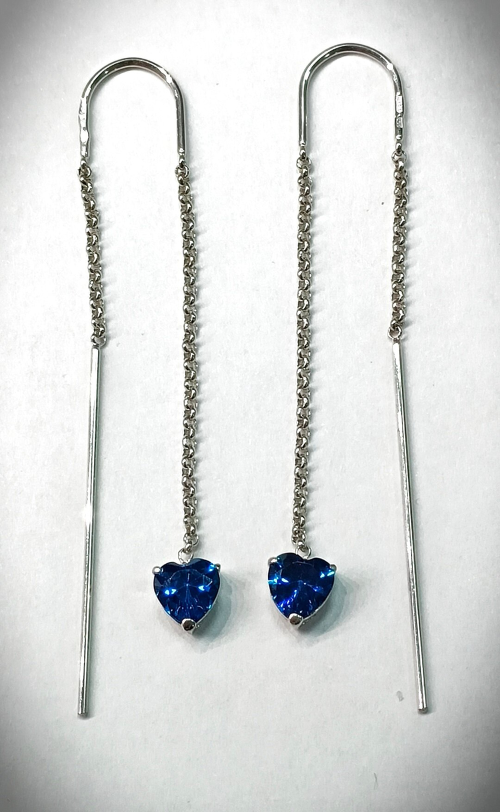 Серьги серебро с фианитами