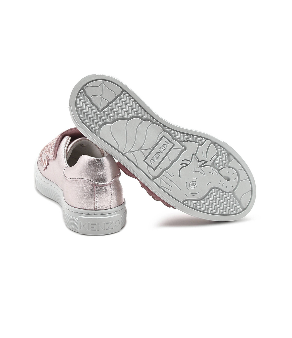 Кожаные кроссовки KENZO KIDS - пудро-розовый(K19113)