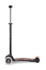 Самокат Maxi Micro Deluxe LED черно-оранжевый