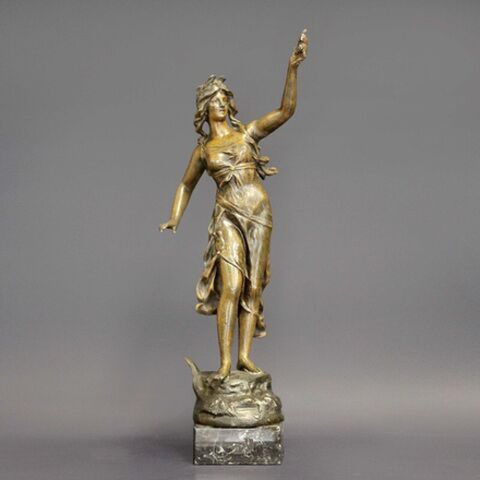 Винтаж: Бронзовая скульптура «Аврора -Богиня утренней зари»