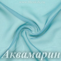 Шифон 36гр/м2 - Аквамарин, розница от 30 см
